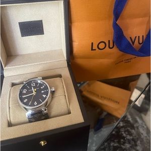 Louis Vuitton tambour monogram watch unisex 1000% authentic